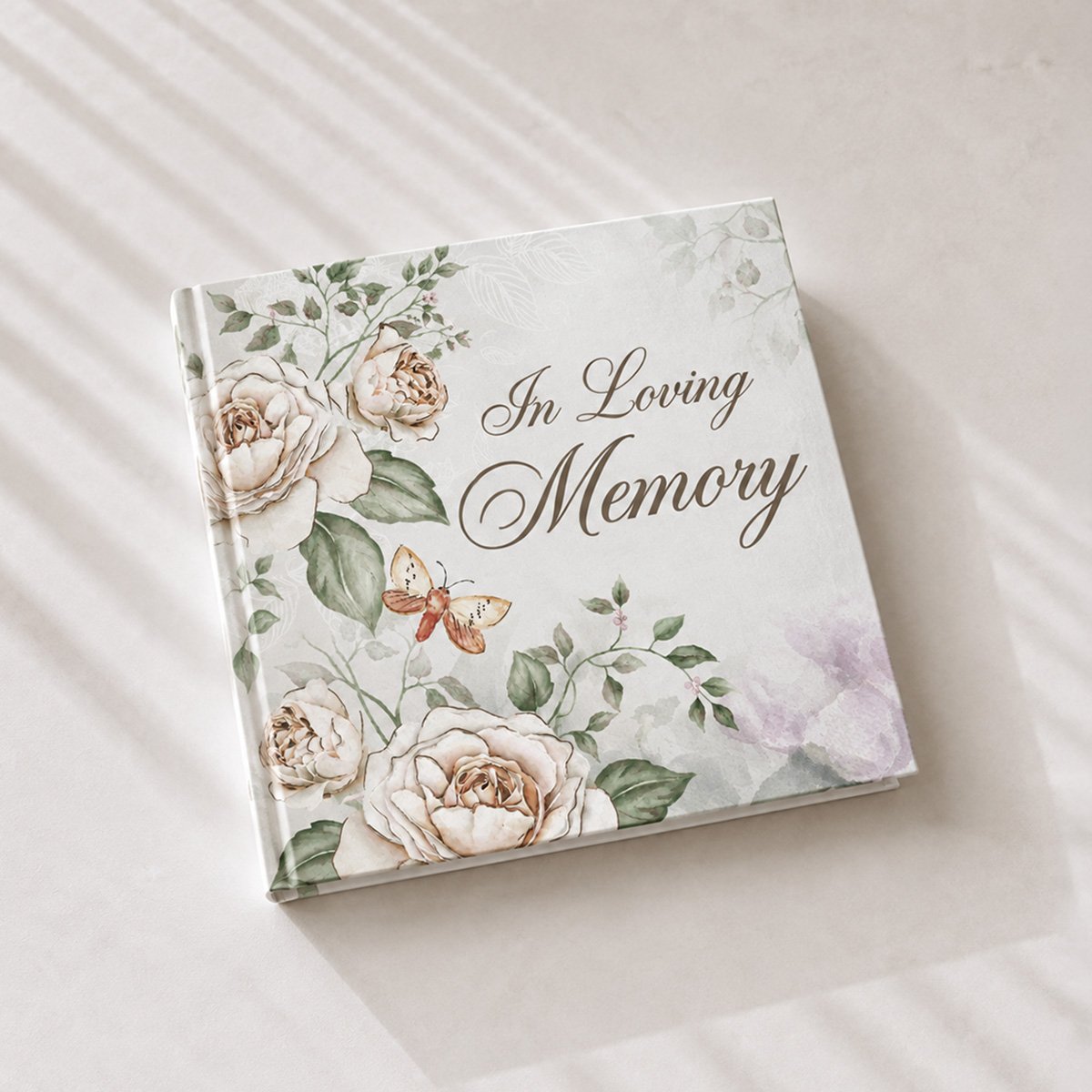 In Loving Memory Keepsake Book with Floral Cover